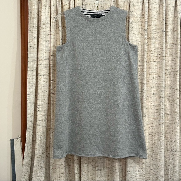 Theory Cotton Terry Reversible Sleeveless Tent Dress - Picture 1 of 9